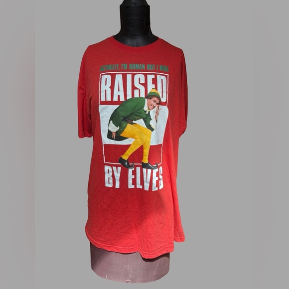 Elf red XL raised by Elves Tshirt - Picture 1 of 6